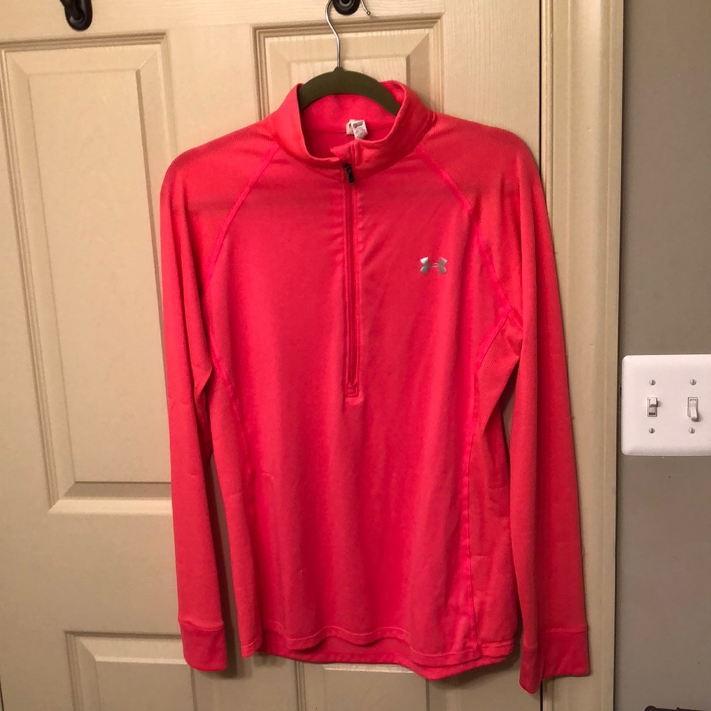 Bright pink under armor lightweight pullover